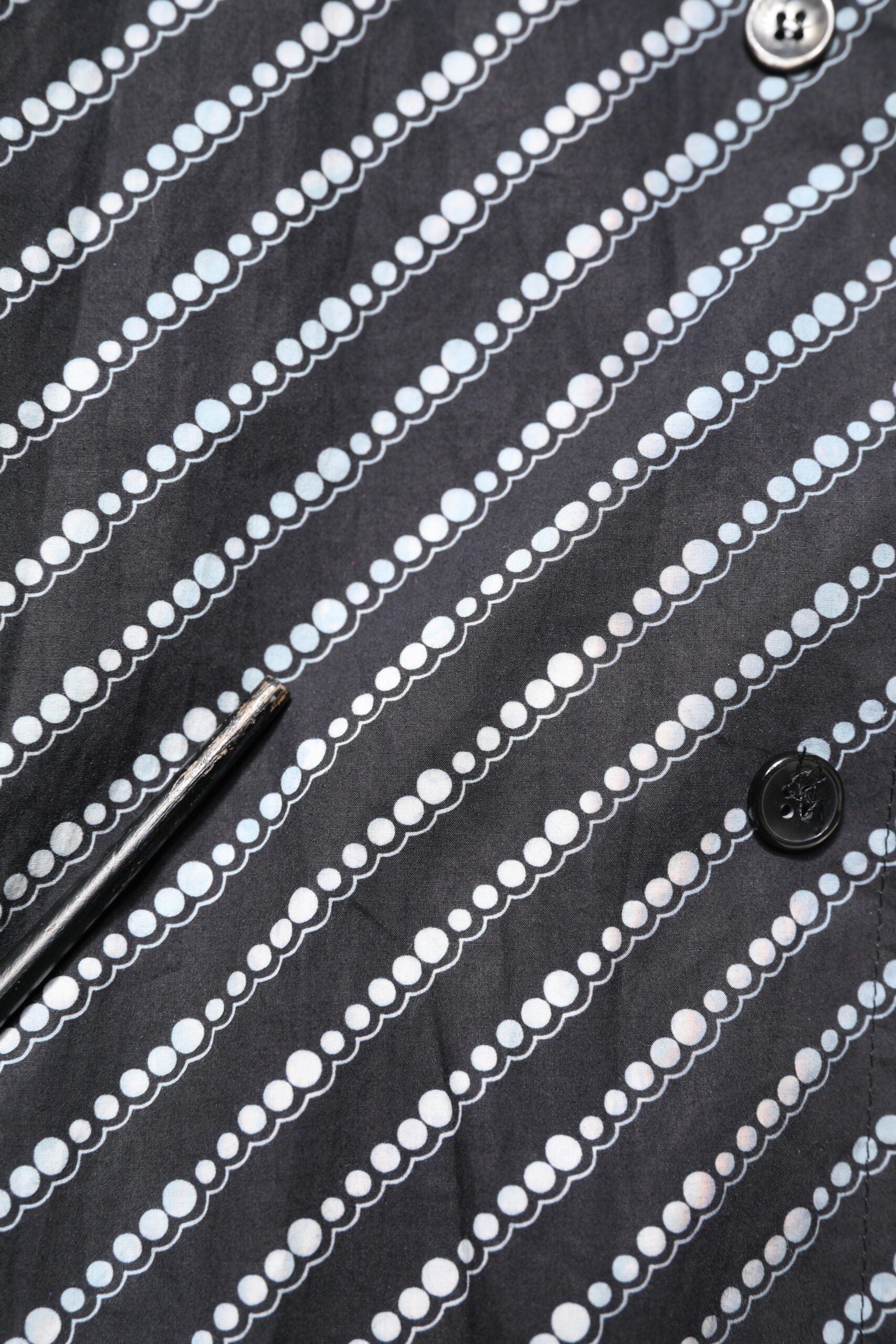 Dolce & Gabbana black and white striped button down casual shirt